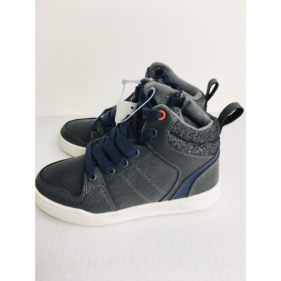 Art Class Boys Shoes Size 13 Gray Kids Booties Kellen High Top Lace Up - Picture 3 of 8